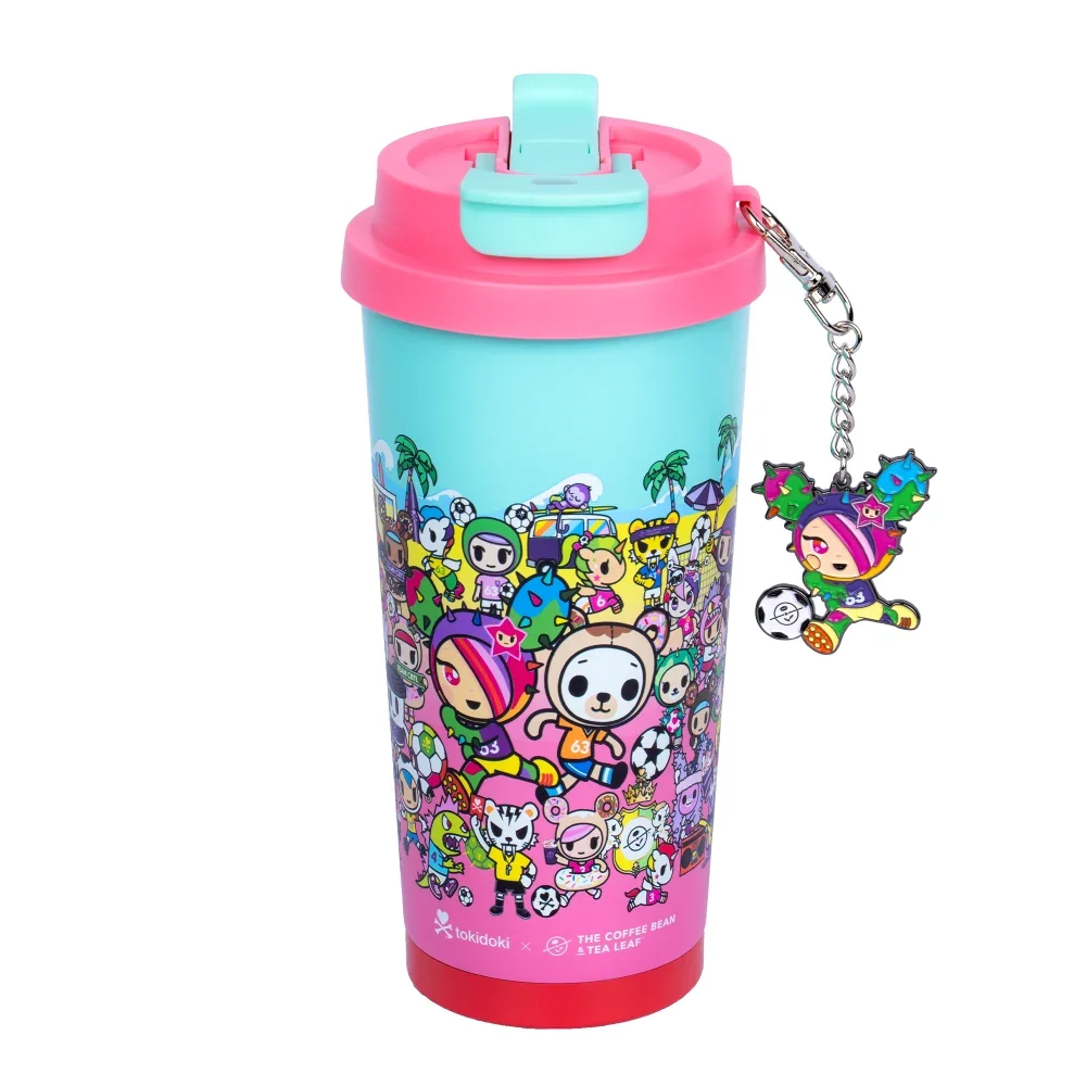 TOKIDOKI 17.6 OZ TUMBLER WITH METAL CHARM (WATERMELON)