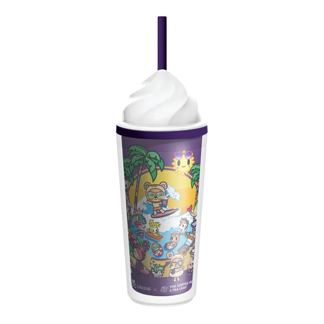 TOKIDOKI 22 OZ SWIRL LID COLD CUP (WHITE)